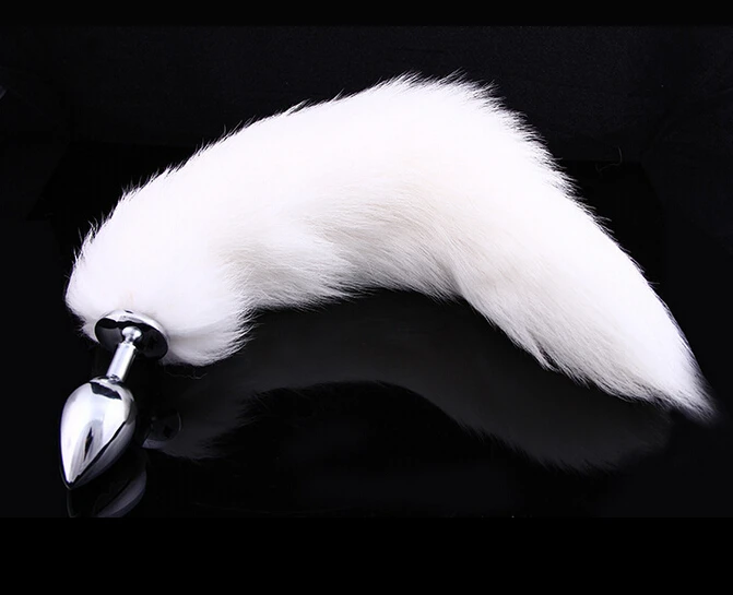 Металлическая Анальная пробка длинные хвосты нержавеющая сталь лиса анальная из
