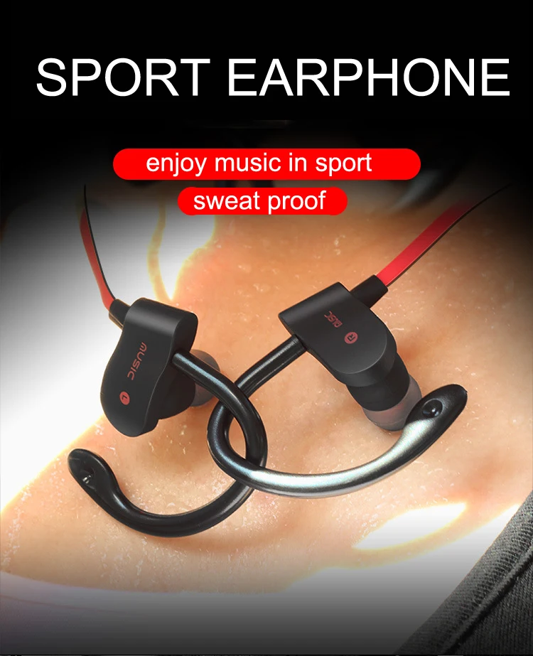 Bluetooth наушники mp3 Беспроводной вкладыши крючок Спорт Hands free с микрофоном fone де