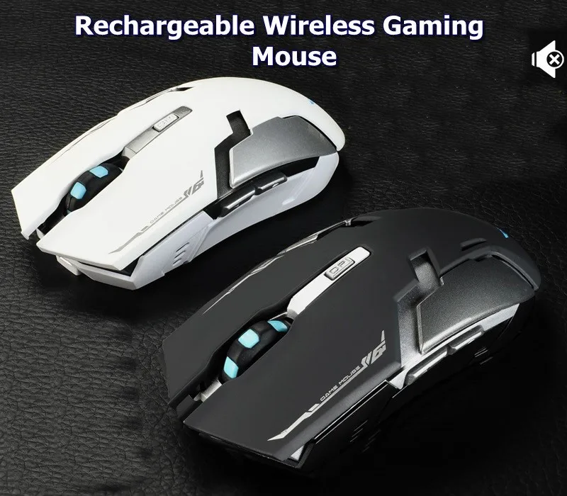 Hongsund перезаряжаемая usb Беспроводная мышь Бесшумная оптическая игровая мышь для ноутбука Компьютерные мыши