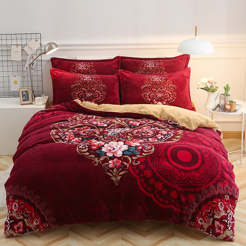 2017 фланелевый роскошный комплект постельного белья в богемном стиле двойной