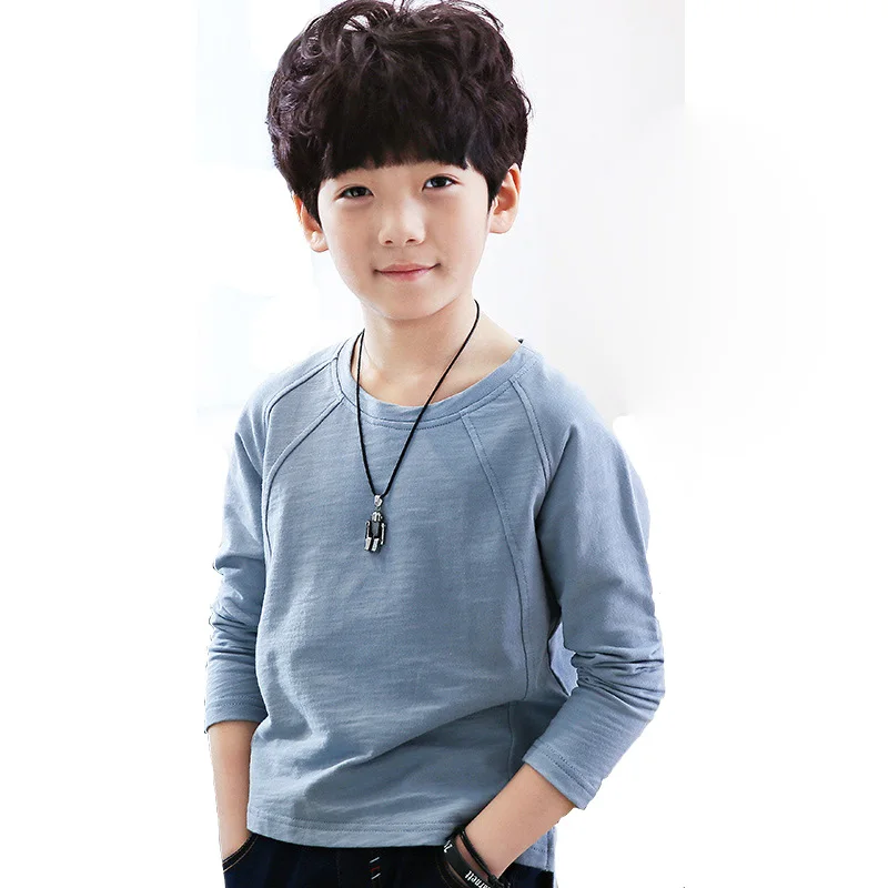 

Spring Autumn Boys T shirt Long Sleeve Cotton Fashion Kids T-shirt Boys Tops O-neck Casual Toddler Boys Tees DQ845