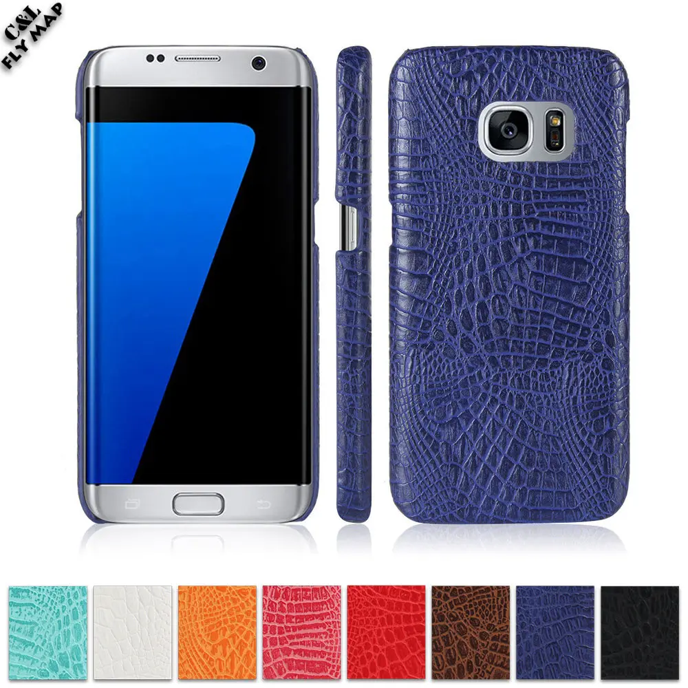 Крокодиловый Чехол для Samsung Galaxy S7 Edge Жесткий ПК Защитный чехол телефона G935J G935R7 SM