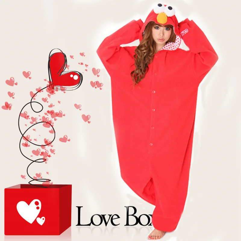 Adult unisex animal pajamas one piece cookie monster cosplay pajama onesies for adults free shipping | Тематическая одежда и