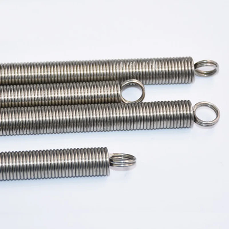 

5pcs 0.5mm Wire diameter tension spring linear stainless steel small tension springs 3mm outside diameter 15mm-60mm length