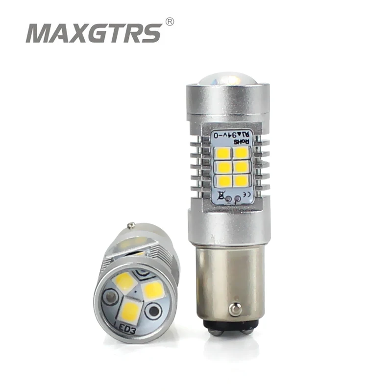 2x MAXGTRS высокой мощности S25 1157 P21/5 Вт BAY15D Автомобильный светодиодный светильник