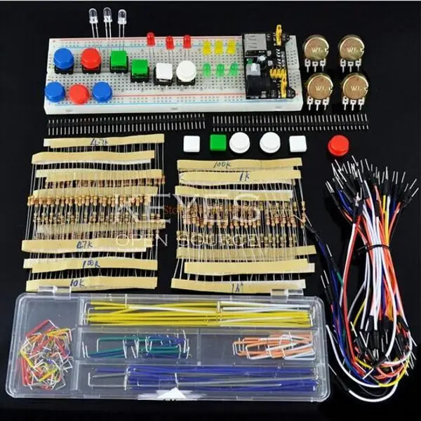 Общие части пакета для ард уино kit + 3.3 В / 5 блока питания MB 102 830 точек макет 65 гибкие