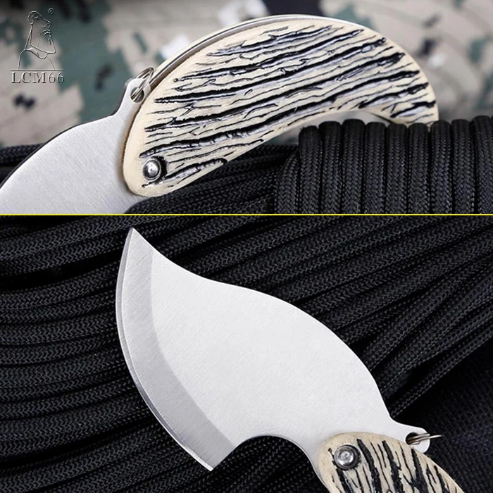 Складной нож мини с фруктовым листком EDC инструмент для самозащиты портативный