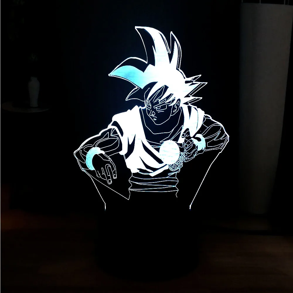 Dragon Ball Cool Wukong RGB 7 цветов акриловый светодиодный светильник иллюзия настольная