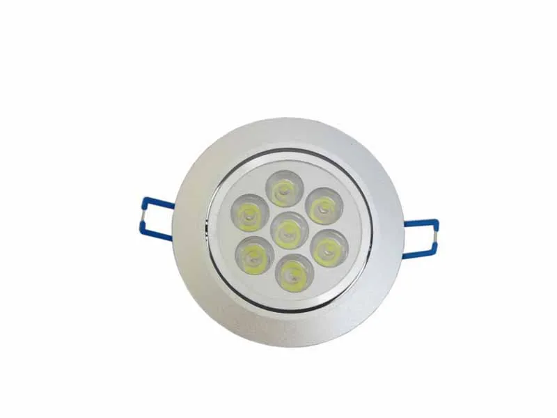 

10pcs/lot Dimmable 7W LED Ceiling Downlight 7x1w Spot Recessed LED Lamp Pure/Warm White 85-265v