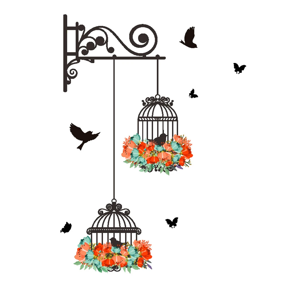 Птичья клетка Наклейка на стену DIY Декор комнаты|Наклейки стену| |