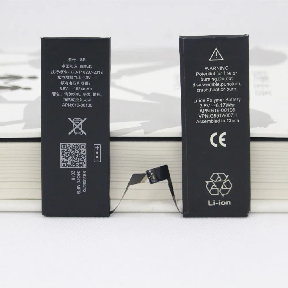 10 шт./лот 1624 мАч ISUNOO сменные внутренние Аккумуляторы для Apple Iphone SE с