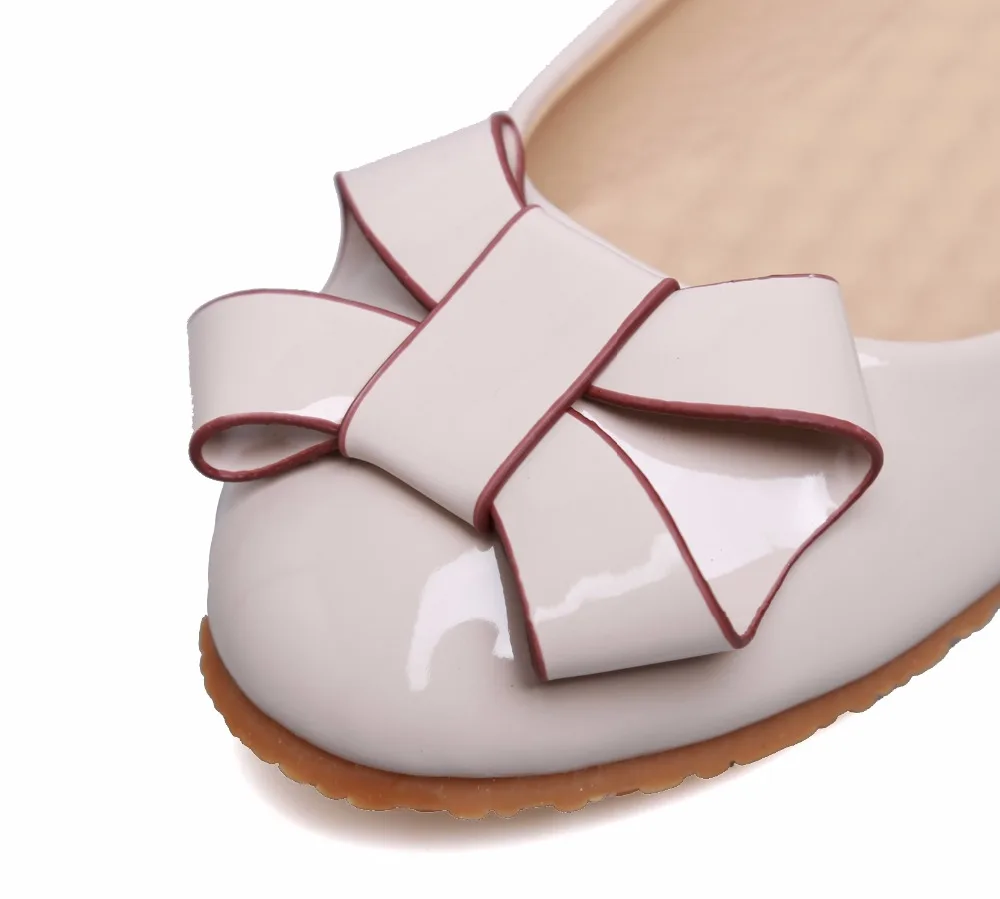 

Plus Size 33 34 42 43 New Arrivals Korean Luxury Bowtie Flats For Women Drive Shoes Patent Leather Moccasins Maternity Loafers