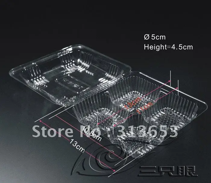 100 шт. блистерная коробка пищевой контейнер для тортов торта хлеба пищевых