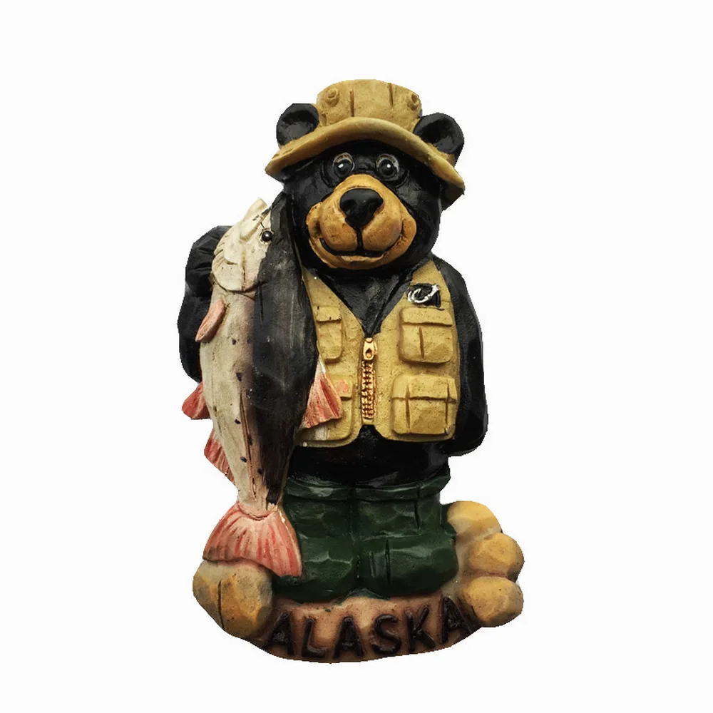 BABELEMI 1 шт. милые резиновые 3D Alaska Bear магнит на холодильник сувениры для путешествий