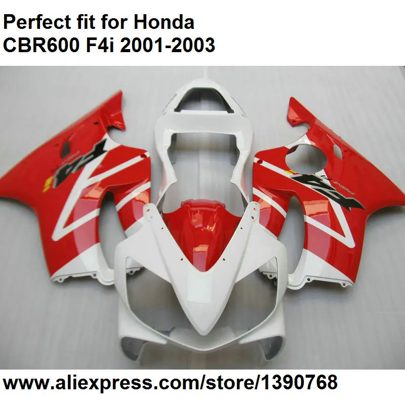 Литьевой обтекатель для Honda CBR 600 F4i 2001 2002 2003 красные белые обтекатели комплект