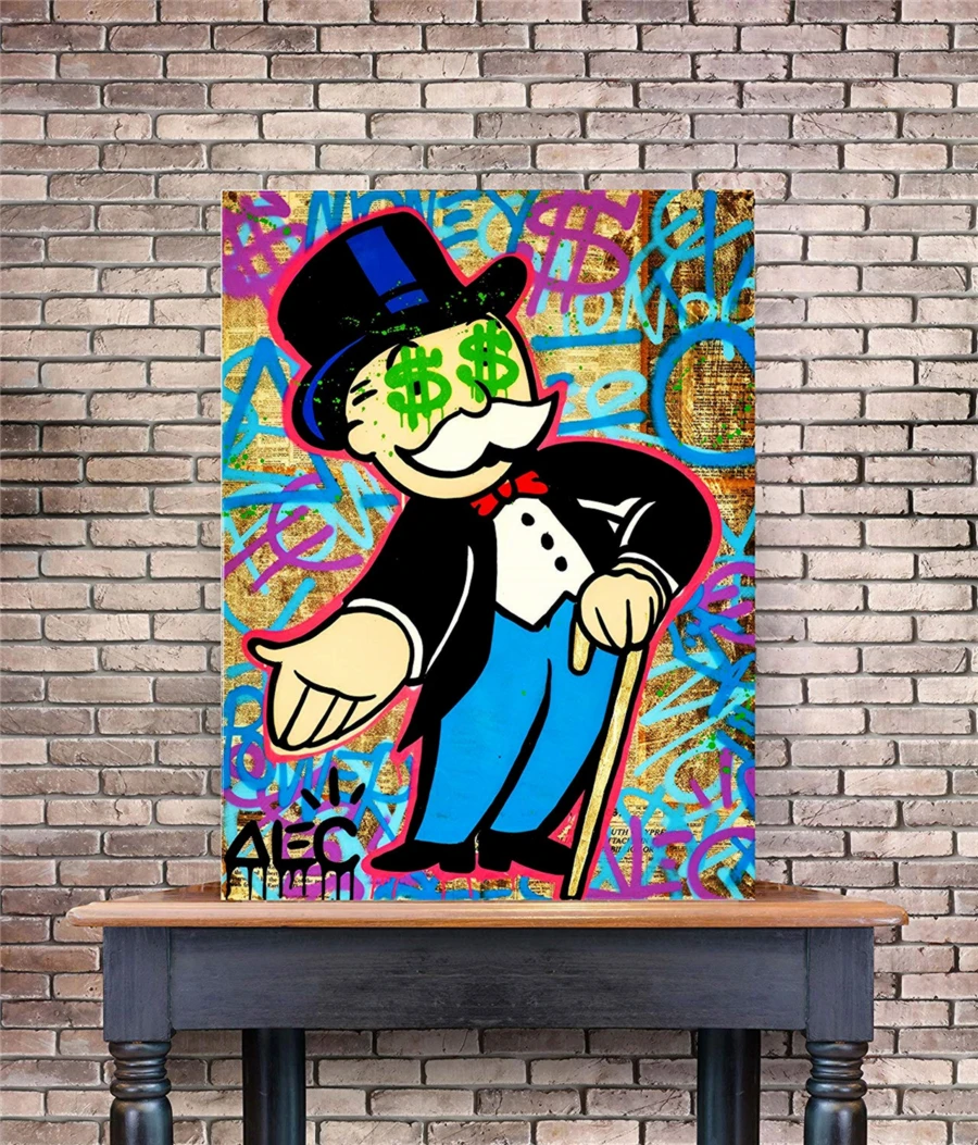 Alec Monopolys ручная работа HD настенная живопись холст с печатью постера декоративная