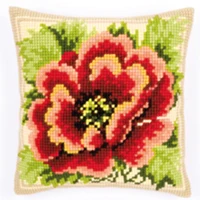 TH flowers 02 DIY Набор для рукоделия Подушка с вышивкой из акриловой пряжи Гобелен Холст Подушка спереди вышивка крестом наволочка - Цвет: Цвет: желтый