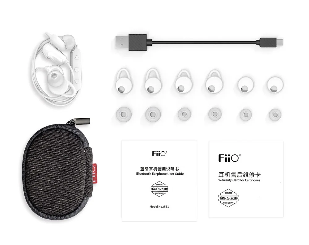 Наушники FiiO FB1 Bluetooth 4 1 поддержка форматов aptX/SBC и AAC с микрофоном большой