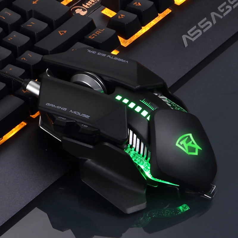 2017 NM 001 Проводная RGB LED подсветка дыхание 4000 точек/дюйм Регулировка Usb эргономичная