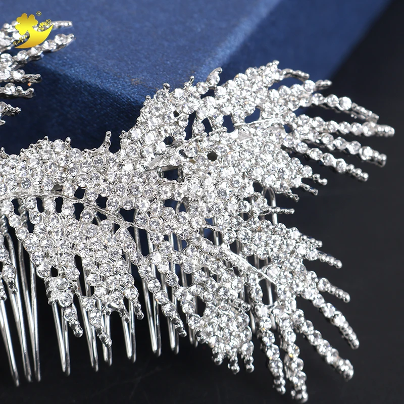 Fashion Floral Bridal Hair Combs Crystal Wedding Jewelry Women Party Hairpins Accessories Rhinestone Headwear | Украшения и
