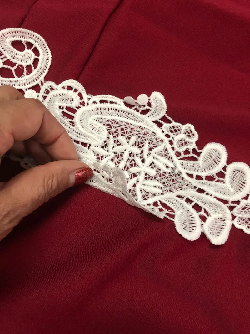 Модное вязаное кружевное платье для женщин с высокой талией Миди 1/2 короткими