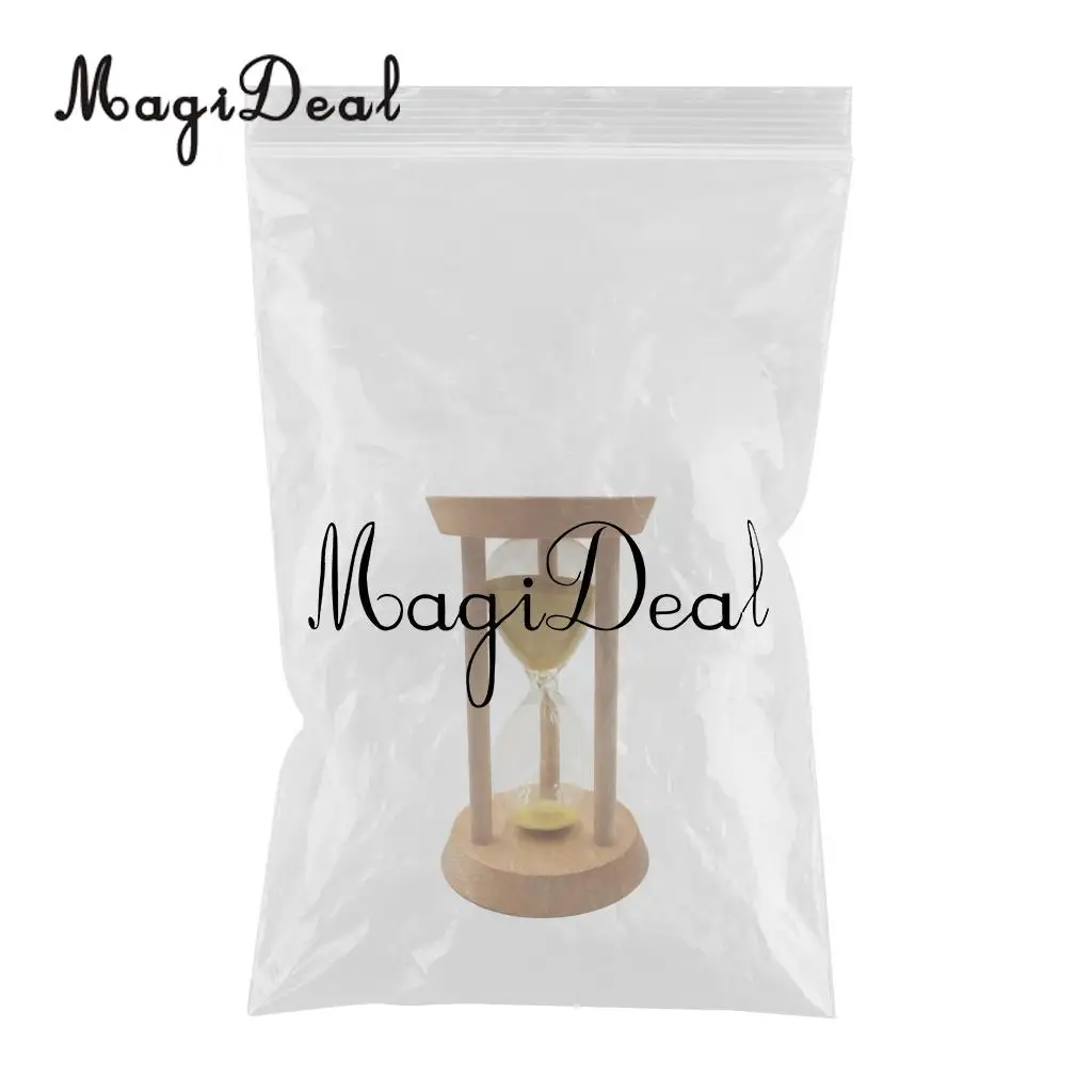 Round Shape Sand Glass Hourglass 15 Mins Oblique Wood Timer Kitchen Cooking Utensils Home Desk Bookshelf Decoration Yellow | Дом и сад