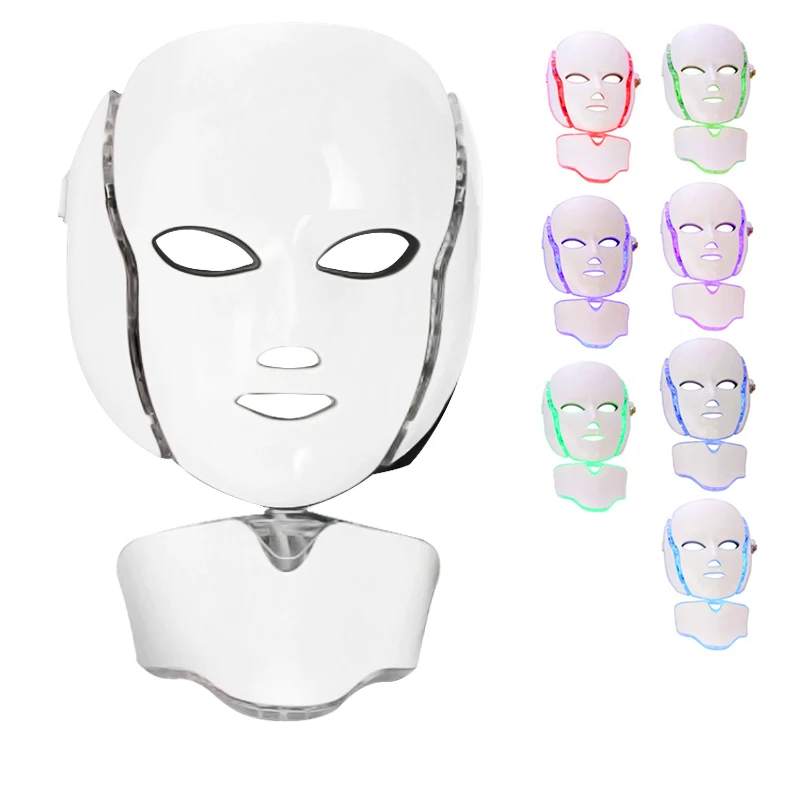 7 видов цветов Светодиодная маска Спа для лица Омоложение кожи отбеливающая