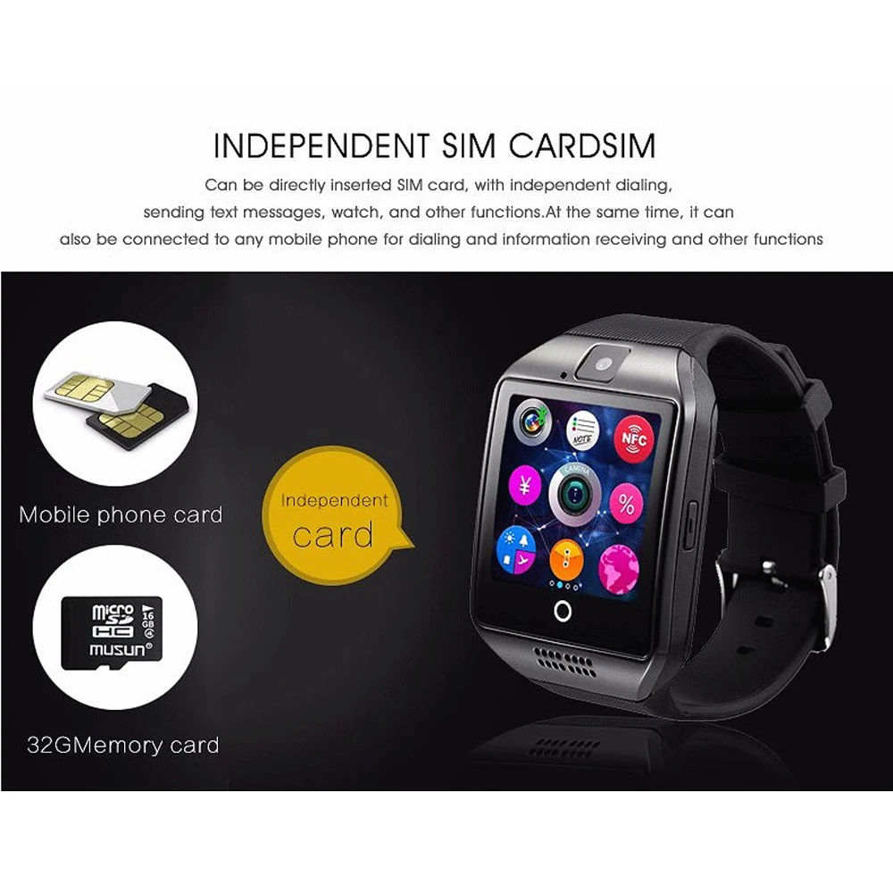 Bluetooth Смарт часы для телефона Android Поддержка шагомер Для мужчин наручные