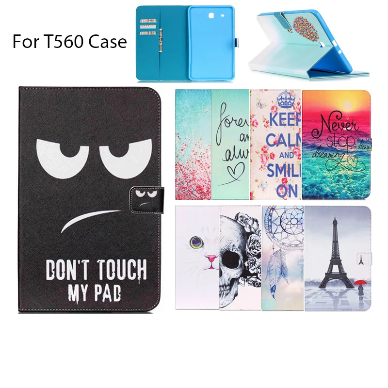 Чехол для Samsung Galaxy Tab E 9 6 T560 T561 роскошный цветной чехол из искусственной кожи с