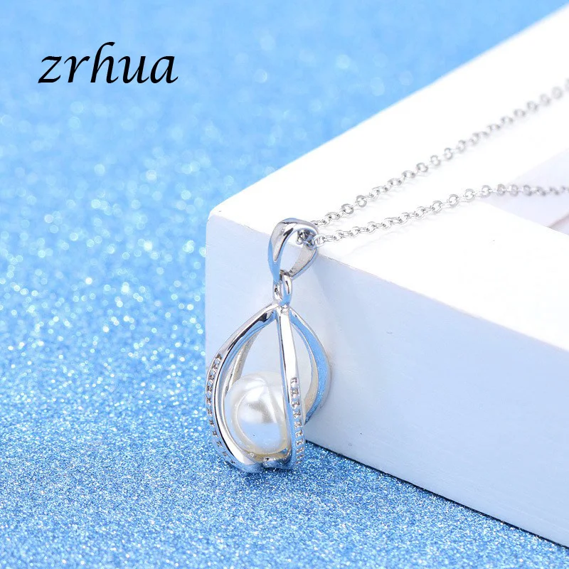 Женское ожерелье из серебра 925 пробы с фианитом | Украшения и аксессуары