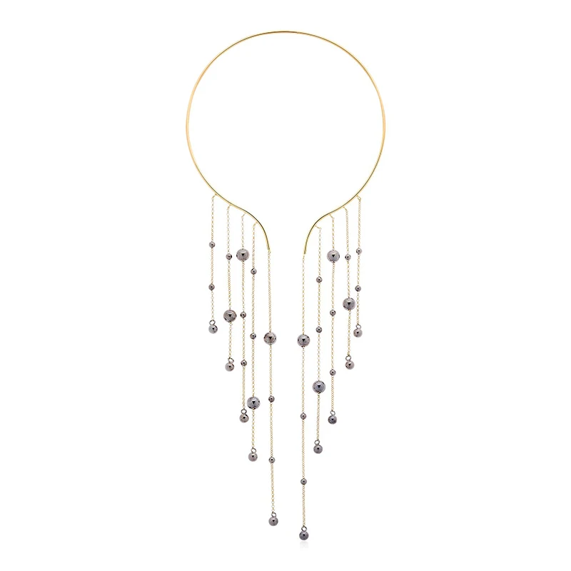 CCB бусы с длинной цепочкой и кисточкой ожерелье крутящим моментом 2019 модное чокер