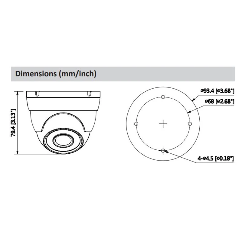 Dahua HAC-HDW1200M 2MP HDCVI камера Eyeball 1080P Smart IR 30 м Водонепроницаемая IP67 DH-HAC-HDW1200M купольная CCTV камера безопасности