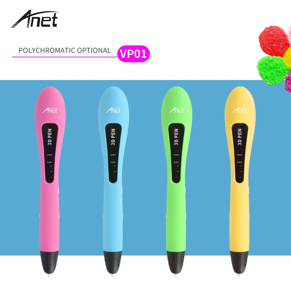 Anet 3D ручки VP01 1 75 мм нить из ПКЛ рисунок сделай сам ручка со светодиодный ными