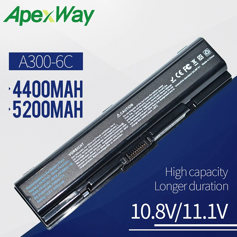 4400 мАч ноутбук аккумулятор для Toshiba PA3534U-1BAS PA3534U-1BRS PA3535U-1BRS PA3682U-1BRS PA3727U-1BRS PABAS098 PABAS173