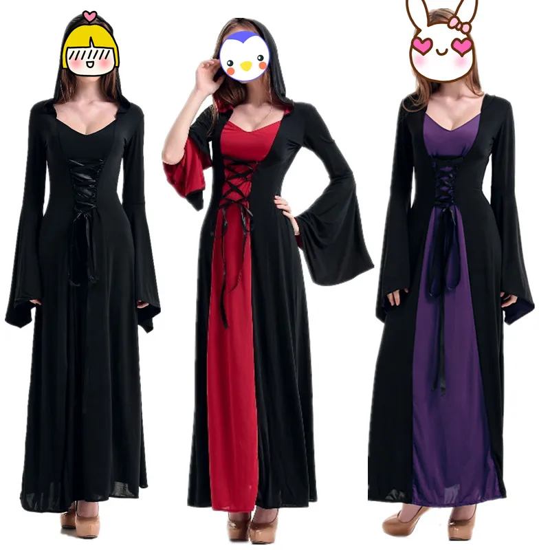 Маскарадный костюм средневековой королевы принцессы длины для взрослых эпохи