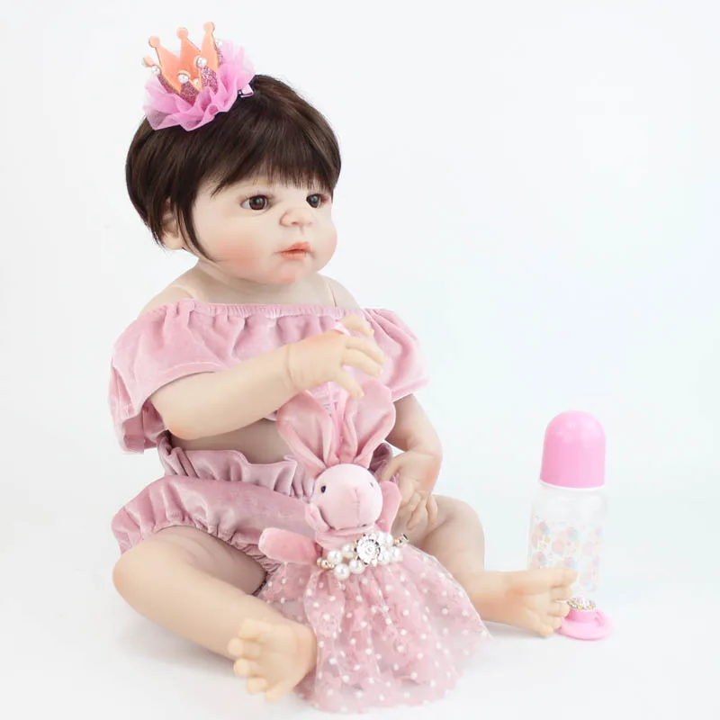 BZDOLL, 55 см, силиконовая виниловая кукла для новорожденного, кукла для новорожденного, принцесса, светлые дети, Bebe, детская игрушка для купания, подарок на день рождения для девочки
