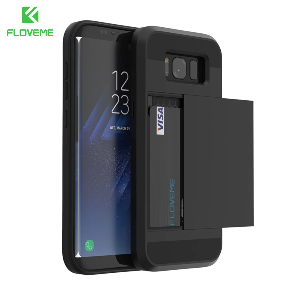 Защитный чехол FLOVEME для Samsung S8 Plus Galaxy S7 S6 Edge чехлы телефонов с отделением карт