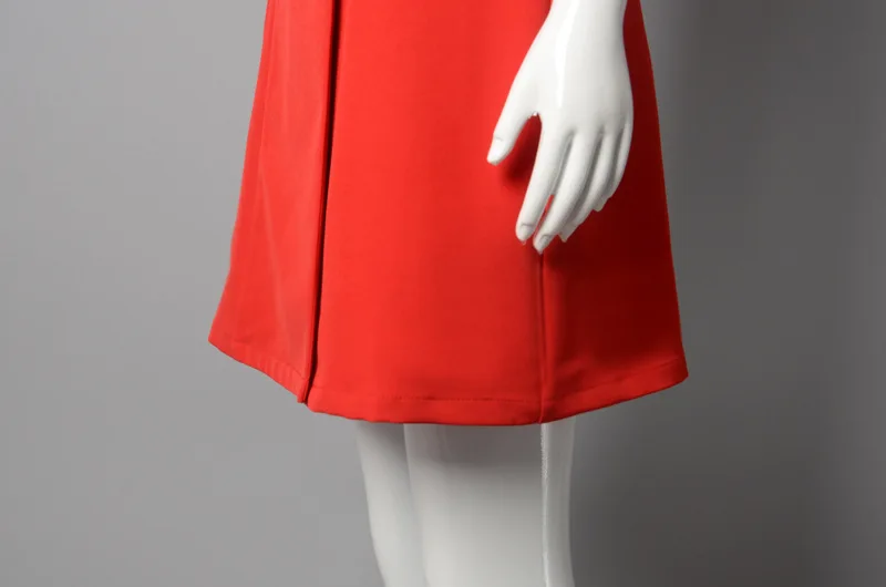 summer new GIRL female lady student red Single-breasted button sleeveless OL dress | Женская одежда