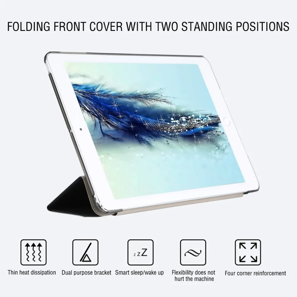 Умный чехол для iPad Air/для Air 2 retina тонкий кожаный с подставкой и защитой от пыли