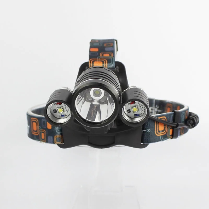 BORUIT RJ-1155 3xCREE XML T6 4000 люмен 4 режима USB Перезаряжаемый светодиодный налобный фонарь