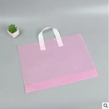12 шт твердые пластиковые пакеты с ручками прозрачный упаковочный пакет сумка хозяйственная сумка для одежды Хорошее качество пластиковая сумка Украшение