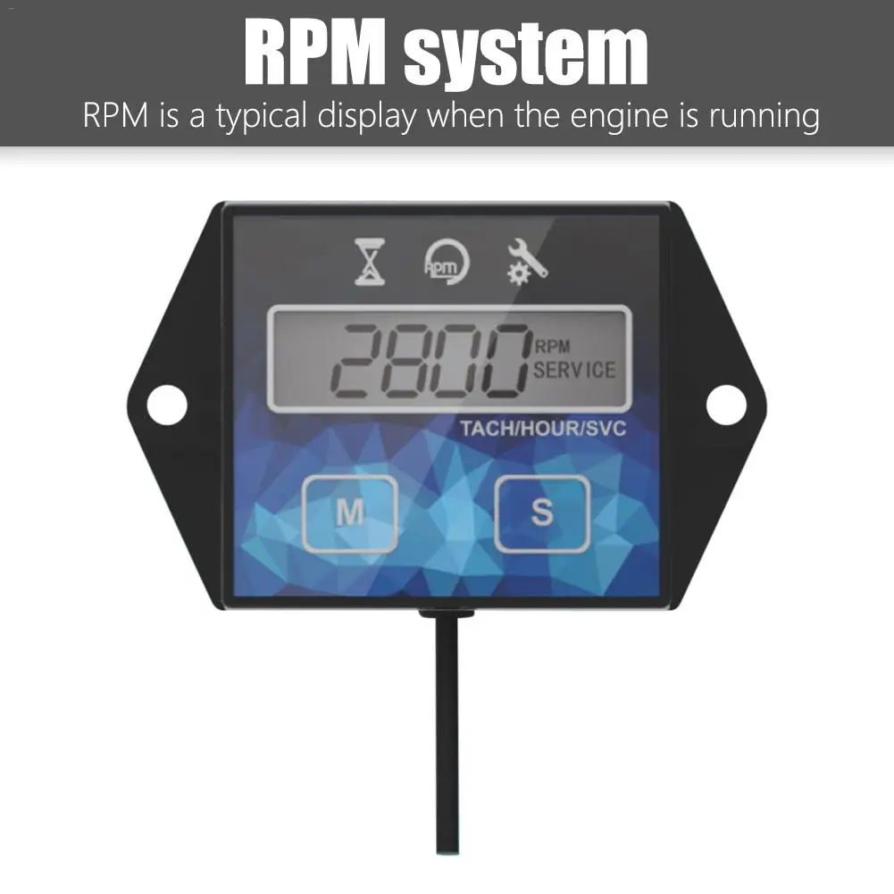 Digital Display Device For Motorcycle Speed Timer ATV Reset Motorboat Engine Electronic Tachometer Hour Meter | Автомобили и