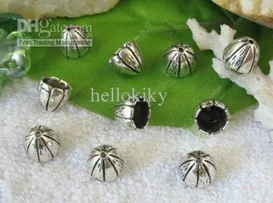 

50pcs Tibetan silver Metal bead caps 10x9mm A10199