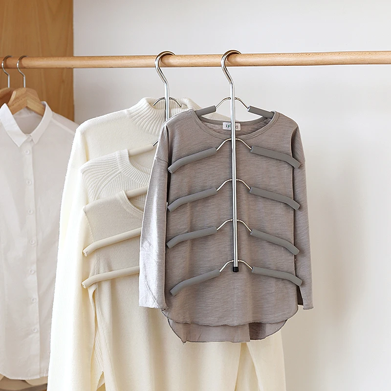 

5 Layers Clothes Hanger Shawl Cloth Closet Hanger Multifunctional Clothing Rack Durable Stainless Steel Clothing Hanger