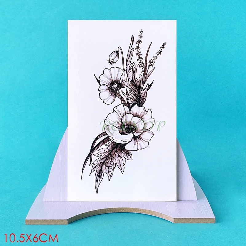 Waterproof Temporary Tattoo Sticker rose flower Tatto Flash Tatoo Fake Tattoos Tatouage Wrist foot hand For Girl Women femme | Красота и