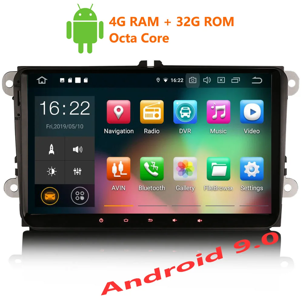 Erisin ES7918V 9 дюймов Android 0 Восьмиядерный 4 Гб ОЗУ Автомобильный мультимедийный плеер