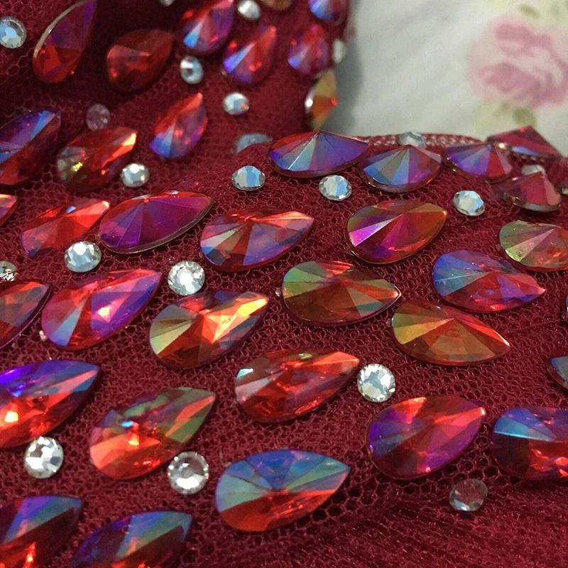 Декоративные стразы JUNAO 5*10 мм 7*15 разные цвета|ab rhinestones flatback|rhinestones flatbackcrystal ab |