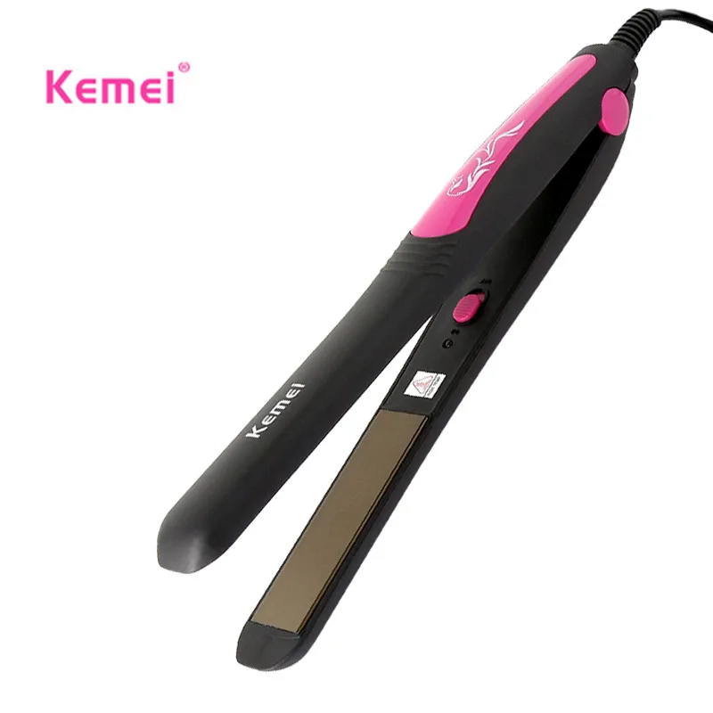 

New Kemei Portable Automatic Ceramic Hair Straightener Irons Professional Straightener Hair Curler Styling Tools