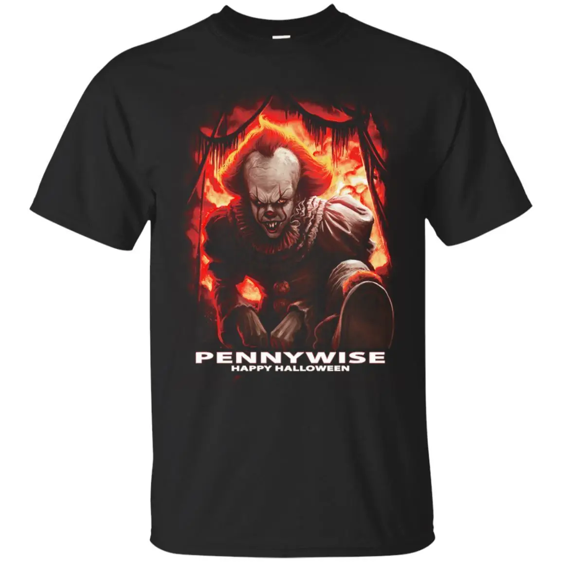 Футболка IT Pennywise на Хэллоуин страшная футболка по мотивам фильма крутая