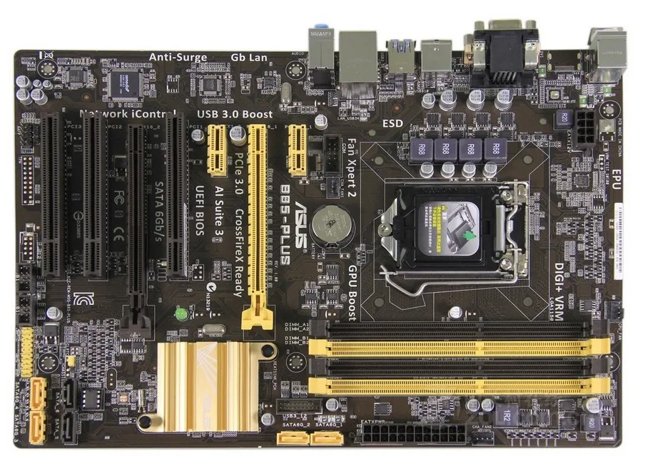 Б/у для настольной материнской платы Asus материнская плата B85 Socket LGA 1150 i7 i5 i3 DDR3 32 Гб